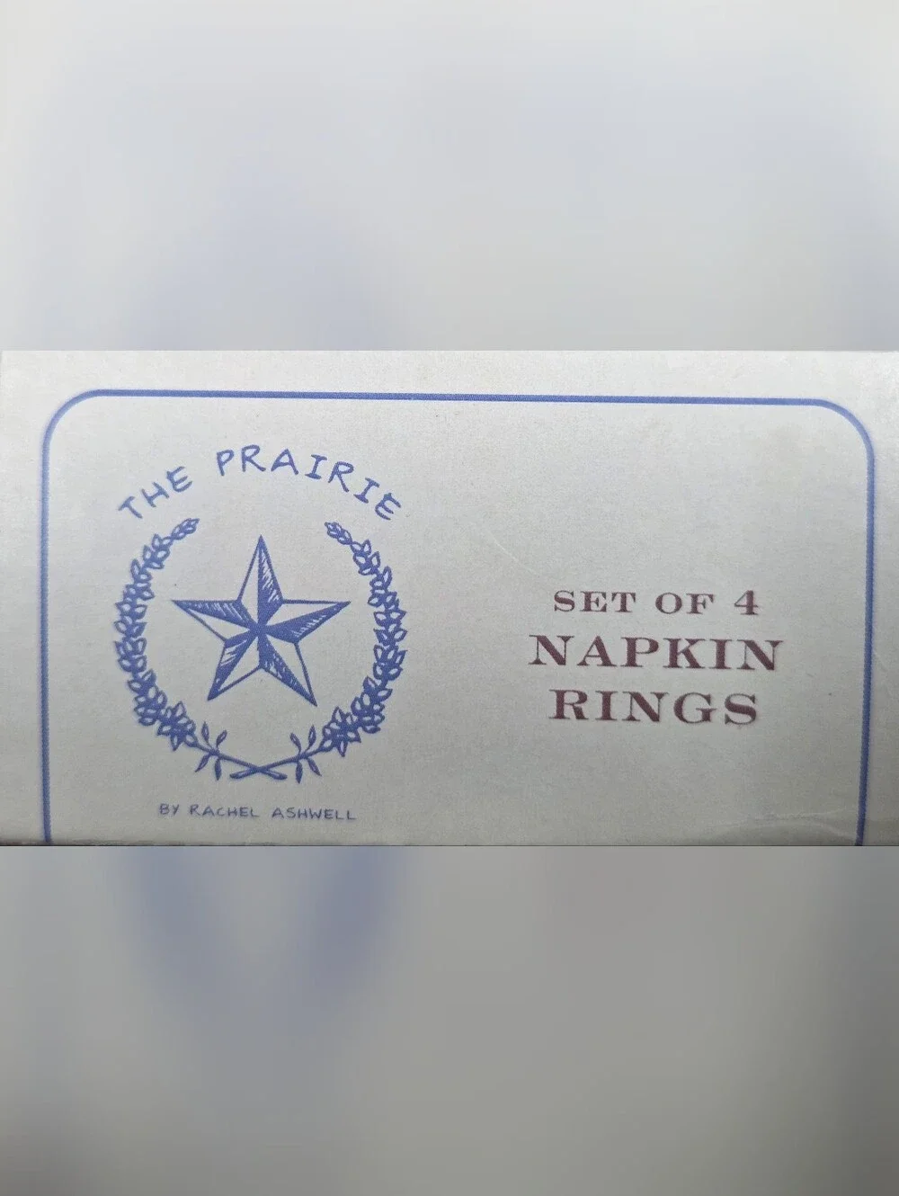 NIB Handcrafted Aqua Blue Beaded Clam Seashell Napkin Rings - Coastal Décor ~ 1N